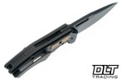 Griffin Scout F2 - Blackwash Titanium - Natural Micarta Inlay - Blackwash MagnaCut Blade
