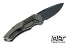 Griffin Scout F2 - Dark Stonewash Titanium - Marbled Carbon Fiber Milled Frag Inlay - Heavy Blackwash MagnaCut Blade