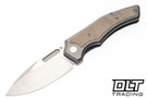 Griffin Scout F3.5 - Stonewashed Titanium - Natural Micarta Inlay - Satin MagnaCut Blade