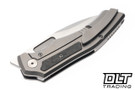 Griffin Scout F3.5 - Stonewashed Titanium - Marbled Carbon Fiber Inlay - Satin MagnaCut Blade