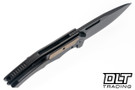 Griffin Scout F3.5 - Blackwash Titanium - Natural Micarta Inlay - Blackwash MagnaCut Blade