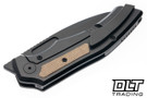 Griffin Scout F3.5 - Blackwash Titanium - Natural Micarta Inlay - Blackwash MagnaCut Blade