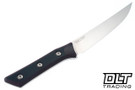 Microtech 6.125" Boning Knife - Stonewashed Blade - Black Cherry G-10