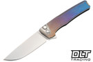 MachineWise Sonora - Raw Ti Bolster - Fade Epicenter Titanium - Stonewash S90V Blade #2093