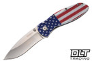 Kershaw Blur 1670USA - USA Flag Aluminum - Stonewash 14C28N Blade