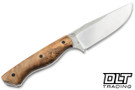 Boker Plus Overnighter - Brown Burl Wood - Two Tone D2 Clip Point Blade