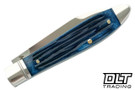 RoseCraft Blades Tanasi Lake Tear Drop - Blue Jigged Bone - Satin 14C28N Spear Point Blade