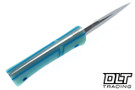 Darlington Edgecraft Valkyrie - Bolster - Blue Gummy Bear G-10 - Tapered A2 Blade - Convex Grind
