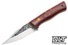 Darlington Edgecraft Chip Clip - Thermite Burlap Micarta - Tapered A2 Blade - Convex Grind