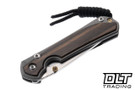 Chris Reeve Small Sebenza 31 - Tanto - Glass Bead Blasted Titanium - Macassar Ebony Inlay - #27