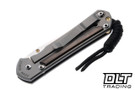 Chris Reeve Small Sebenza 31 - Tanto - Glass Bead Blasted Titanium - Macassar Ebony Inlay - #30