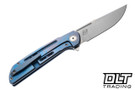 Reate Remedy - Satin Elmax Blade - Blue Satin Titanium