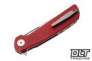 Reate Remedy - Satin Elmax Blade - Red FatCarbon Glass