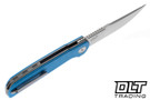 Reate Remedy - Satin Elmax Blade - Blue FatCarbon Glass