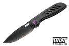 Poikilo Blade Gecko BS5 - Dark Stonewash Titanium - Purple Accents - 5 Holes - Dark Stonewash M398 Blade