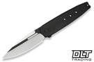 WE Knife Hull 24046-1 - Black Titanium - Drop Point Satin M390 Blade with Black Stonewashed Flat