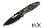 WE Knife Reveille 23057-3 - Desert Terrain Titanium - Drop Point Black Stonewashed M390 Blade with Black Brushed Flat