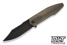 We Knife Flight Line 23089-2  - Bronze Titanium - Black Stonewashed M390 Blade