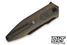 We Knife Flight Line 23089-2  - Bronze Titanium - Black Stonewashed M390 Blade
