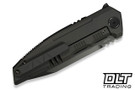 We Knife Breach 25077-1 - Charcoal Gray Titanium - Tanto Dark Gray Stonewashed M390 Blade