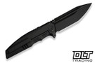 We Knife Breach 25077-2 - Black Titanium - Tanto  Black Stonewashed M390 Blade with Black Brushed Flat