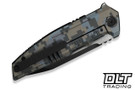 We Knife Breach 25077-3 - Pixel Pattern Titanium - Tanto Black Stonewashed M390 Blade