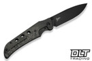 We Knife Guthrie  23072B-1 - Black Titanium - Black Stonewashed CPM 20CV Blade - Rose Carbon Fiber Inlay