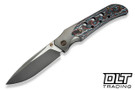 We Knife Guthrie 23072B-2 - Gray Titanium - Satin CPM 20CV Blade - Twill Carbon Fiber Inlay