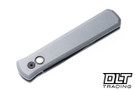 Pro-Tech Godfather - Battleworn Grey Aluminum - Black DLC 154CM Blade
