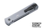 Pro-Tech Godfather - Battleworn Grey Aluminum - Black DLC 154CM Blade