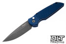 Pro-Tech TR-3 - Fish Scale Blue Aluminum - Acid Wash 154CM Blade