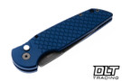 Pro-Tech TR-3 - Fish Scale Blue Aluminum - Acid Wash 154CM Blade