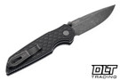 Pro-Tech TR-3 Integrity Thumbstud Manual - Reptile Textured Battleworn Black Aluminum - Acid Wash Magnacut Blade - Moasic Pin