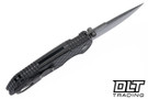 Pro-Tech TR-3 Integrity Thumbstud Manual - Reptile Textured Battleworn Black Aluminum - Acid Wash Magnacut Blade - Moasic Pin