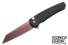 Pro-Tech Malibu - Black Aluminum - Copper Rose PVD MagnaCut Reverse Tanto Blade