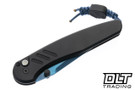Pro-Tech Avalon - Black Aluminum - Sapphire Blue PVD MagnaCut Blade