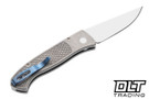 Pro-Tech Custom Brend Classic - Blasted and Tumbled Diamond Textured 17-4 Steel - HG Satin 154CM Blade