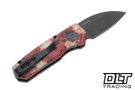 Pro-Tech Runt 5 - Crimson Tiger Camo Anodized Aluminum - Black DLC Magnacut Reverse Tanto Blade