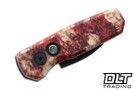 Pro-Tech Runt 5 - Crimson Tiger Camo Anodized Aluminum - Black DLC Magnacut Reverse Tanto Blade
