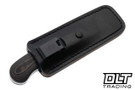 Corey Dunlap Drop Point EDC - Blasted & Tumbled AEB-L - Meredith Richlite - Black G-10 Pins