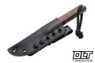 JP Bladesmithing Fang EDC Damascus - Lava Flow FatCarbon Handle