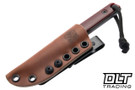 JP Bladesmithing Bloodrose Fang EDC AEB-L - Ruby Red G-10 Handle - Forest Green Liner