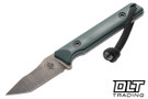 JP Bladesmithing Tanto Fang EDC AEB-L - Forest Green G-10 Handle