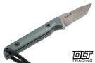 JP Bladesmithing Tanto Fang EDC AEB-L - Forest Green G-10 Handle