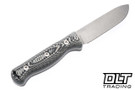Hellbender Mudpup 5 Gen 2 - Black & Gray G-10 - Tumbled MagnaCut Blade