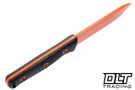 Hellbender Mudpup 4 - Black Micarta - Orange Cerakote MagnaCut Blade