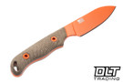 Hellbender Ranch Hand - OD Green Micarta - Orange Cerakote MagnaCut Blade