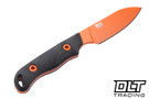 Hellbender Ranch Hand - Black Micarta - Orange Cerakote MagnaCut Blade