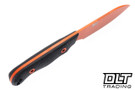 Hellbender Ranch Hand - Black Micarta - Orange Cerakote MagnaCut Blade