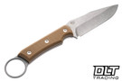 McNees FX Ringed Agent - Coyote G-10 - Atomic Stonewash S90V Blade
